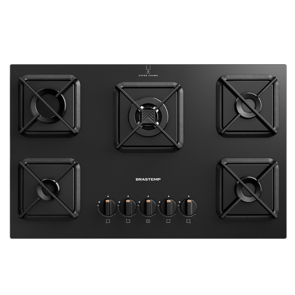 Cooktop Brastemp 5 Bocas a Gás, Grades de Ferro Fundido e Chamas Especiais - BDS75AE | Shopee Brasil