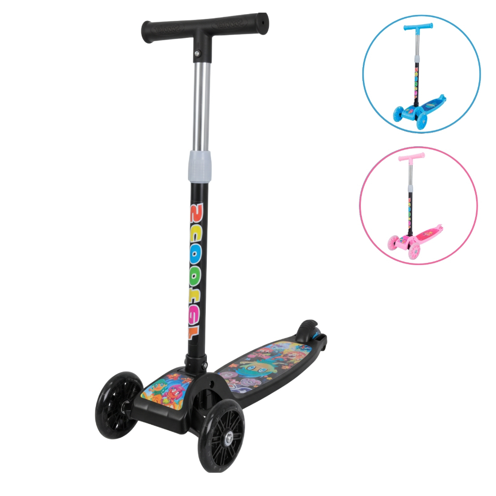 Patinete Infantil 3 Rodas com LED Ajustável