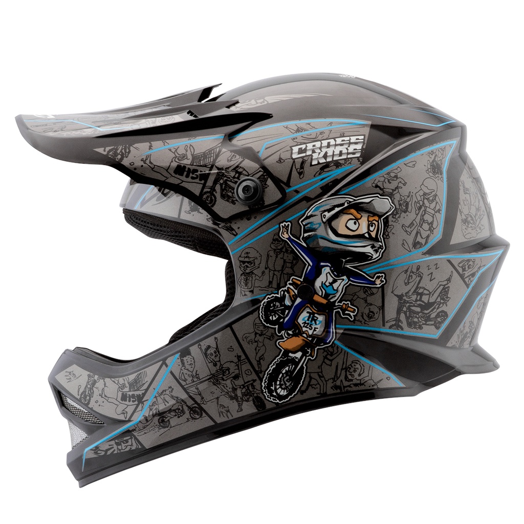 Capacete Motocross Infantil Cartoon Racing