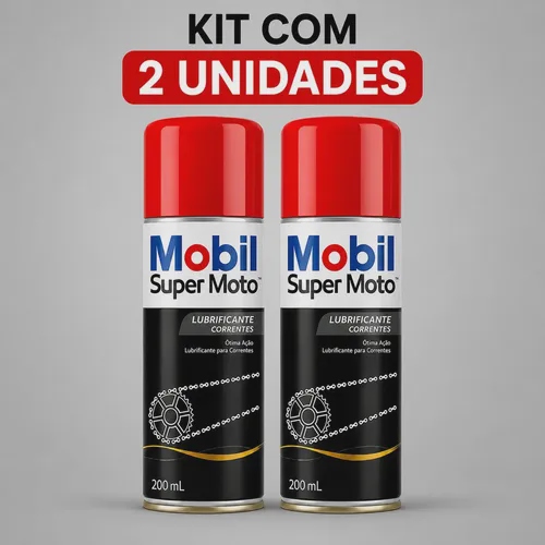 2 Lubrificante Spray Corrente Mobil Super Moto Chain Lub