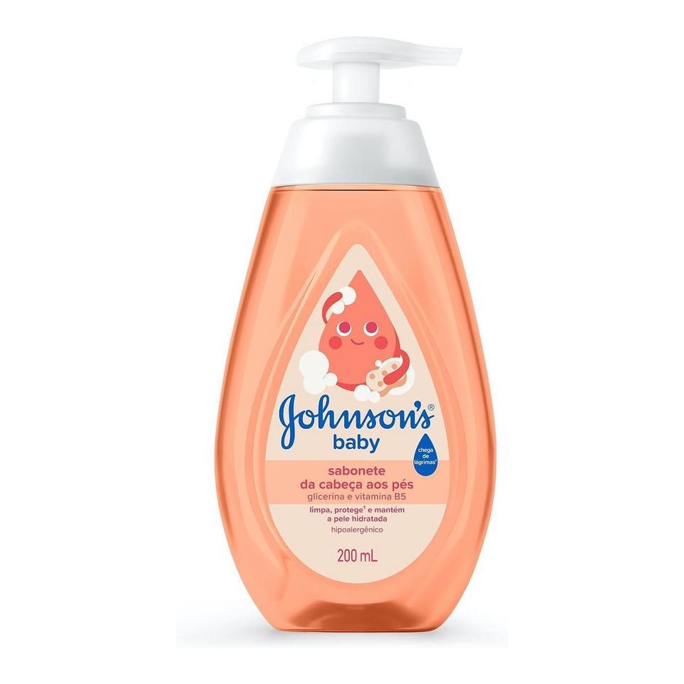 Sabonete Liquido Glicerina Johnson's Baby Da Cabeca Aos Pes 200ml