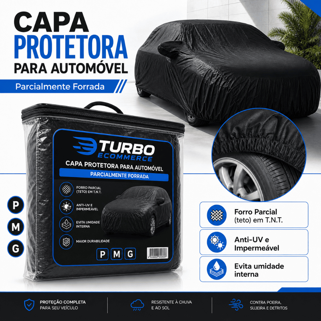Capa Cobrir Carro Grossa Forrada 100% Impermeável Proteção Sol Chuva Granizo | Shopee Brasil