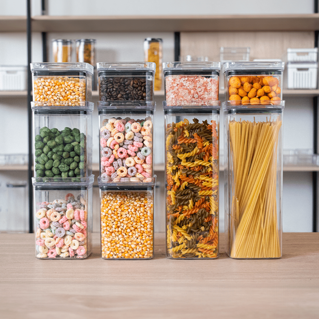 10 Potes Herméticos Acrílico Cristal Amobox