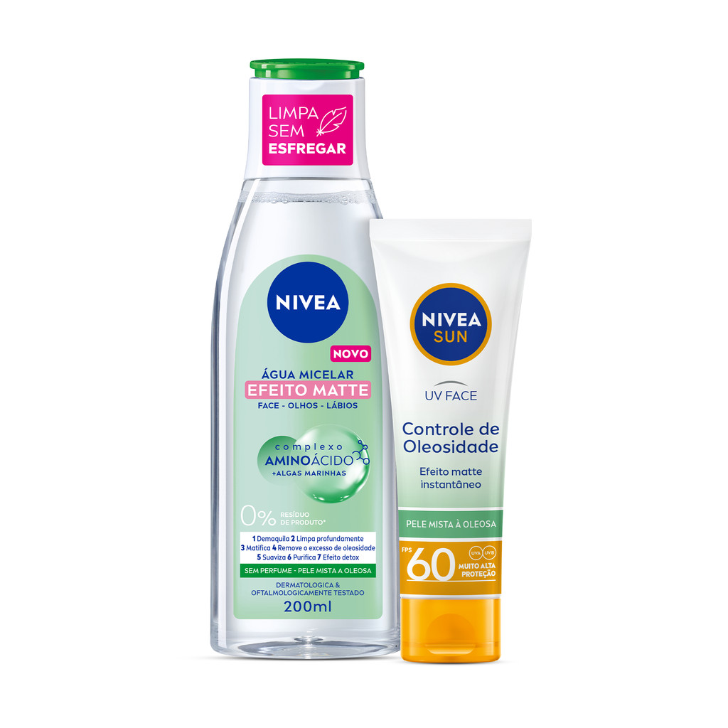NIVEA KIT Água Micelar 200ml + NIVEA Sun FPS 60 50