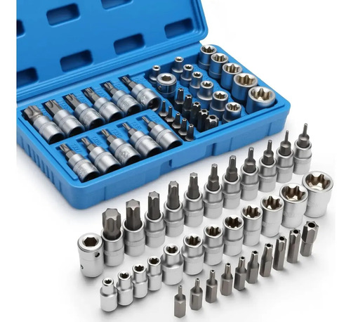 Kit de Soquetes Torx 34 Pecas 1/4 e 3/8