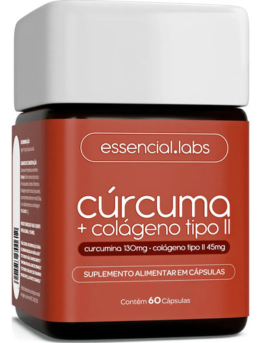 Curcuma 130mg + Colageno Tipo II 45mg 60 Capsulas