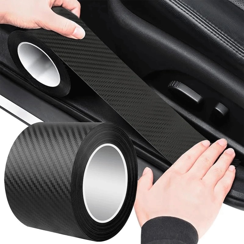 Adesivo Protetor 3D de Fibra de Carbono para Carro e Moto