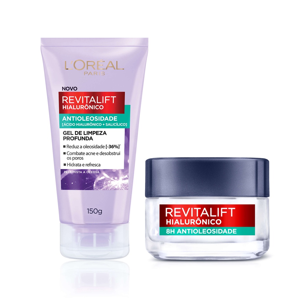 Kit L'Oréal Paris Gel de Limpeza 150g + Gel Creme Hidratante 49g