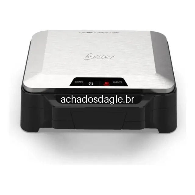 Sanduicheira Oster Multiuso Inox 1000W 220V OSAN500 Preto e Inox