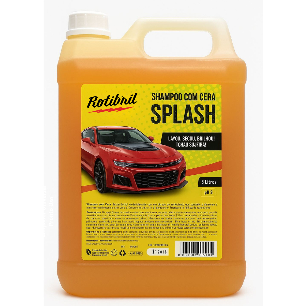 Shampoo Automotivo com Cera de Carnaúba Rotibril Splash 5L