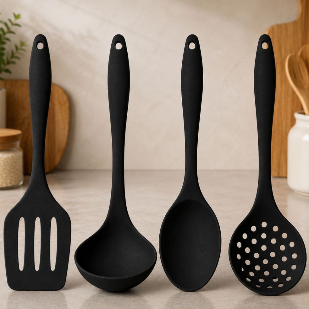Kit Utensílios de Silicone para Cozinha 4 Peças