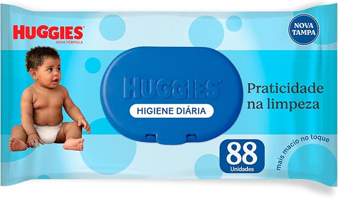 Lenço Umedecido Huggies Higiene Diária 88 unidades