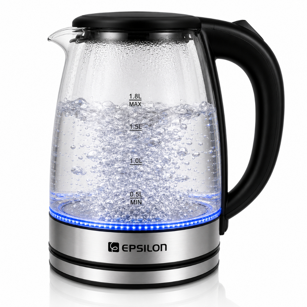 Chaleira Elétrica de Vidro Epsilon 1,8L 1500W