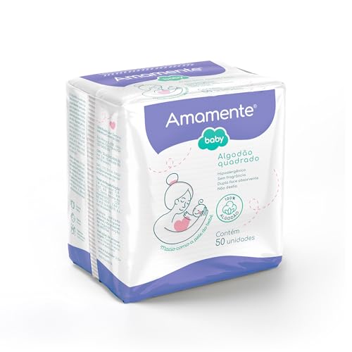 Algodão Quadrado Amamente Baby 50 Unidades