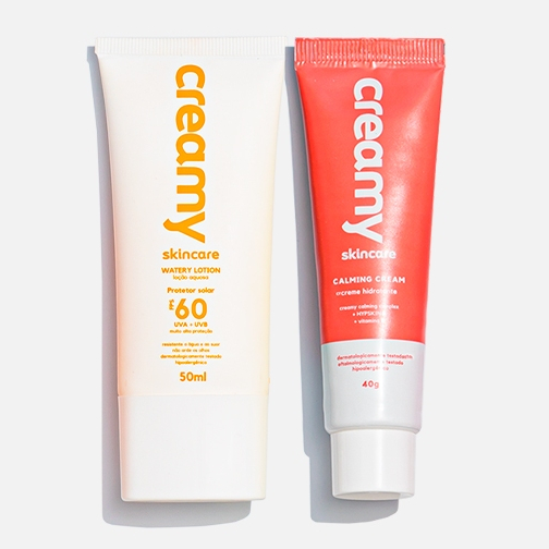 Kit Duo Protetor Solar FPS60 + Calming Cream Creamy Skincare