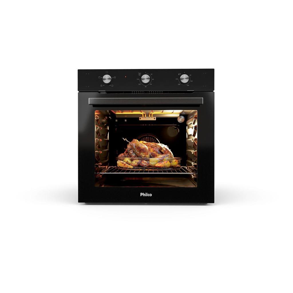 Forno Elétrico de Embutir Philco 86L Preto Vidro Duplo PFE85