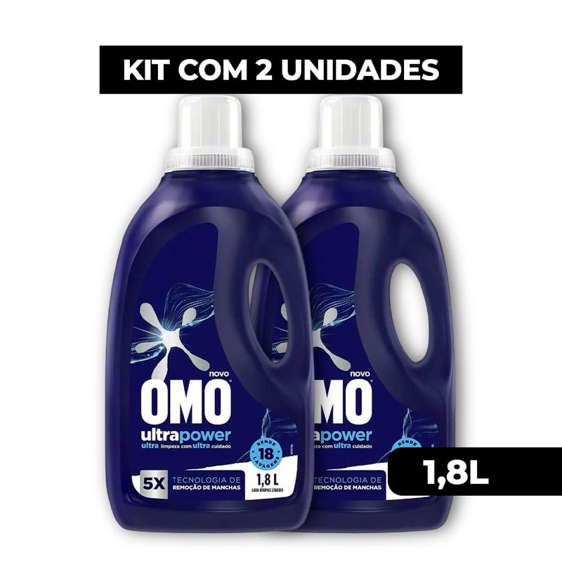 Sabão Líquido OMO Ultra Power Lava Roupas 1.8L | Shopee Brasil