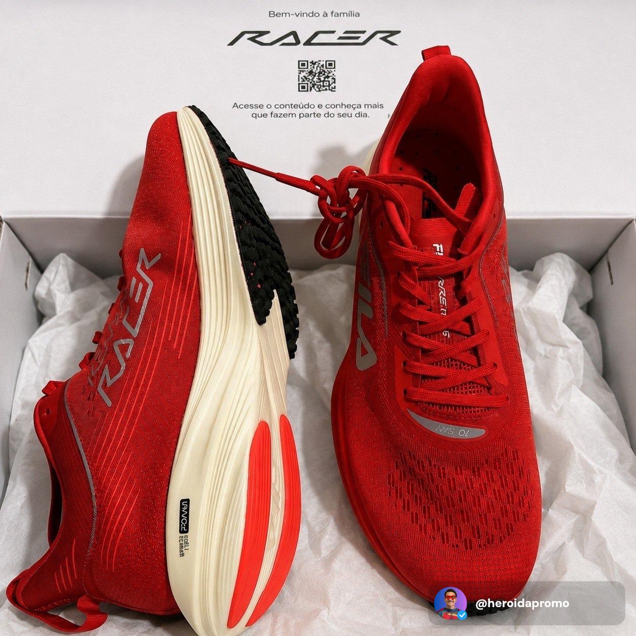 Tenis de Corrida Fila KR6 Frame Vermelho Masculino