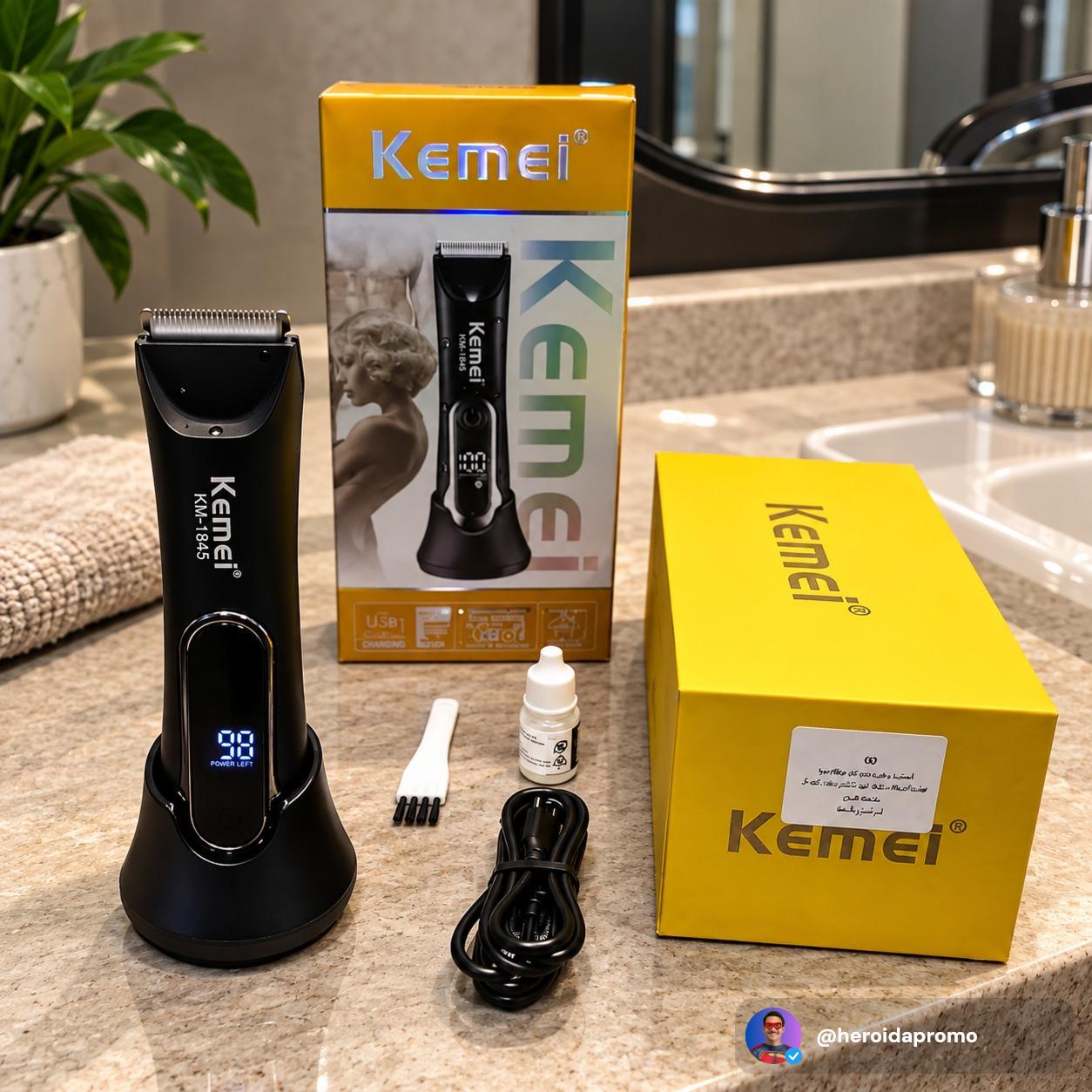 Maquina kemei km 1845 sem fio recarregavel