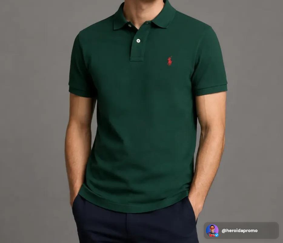 Camisa Polo Ralph Lauren Masculina Basica Algodao Piquet P ao G1