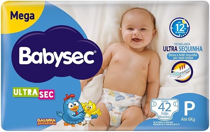 Fralda Babysec Ultrasec Galinha Pintadinha P 42un