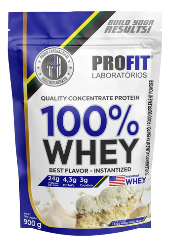 Whey Protein Concentrate 100% Quality 900g Profit