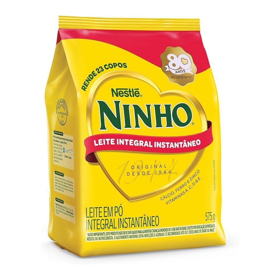 Leite em Pó Instantâneo Integral Ninho Sachê 575g