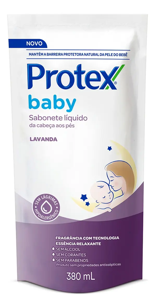 Refil Sabonete Líquido Para Bebês Lavanda 380ml Protex Baby