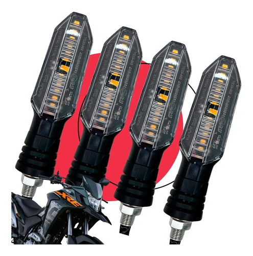Kit 4 Piscas Seta Twister Titan Fan 125-150 Xre Cb 300 Bros