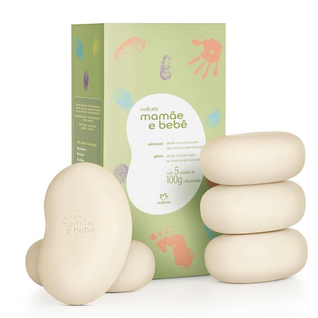 Sabonete Mamãe e Bebê 5 unidades de 90 g