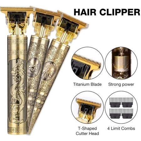 Maquina de Cortar Cabelo e Aparador de Barba Dragao Sem Fio USB