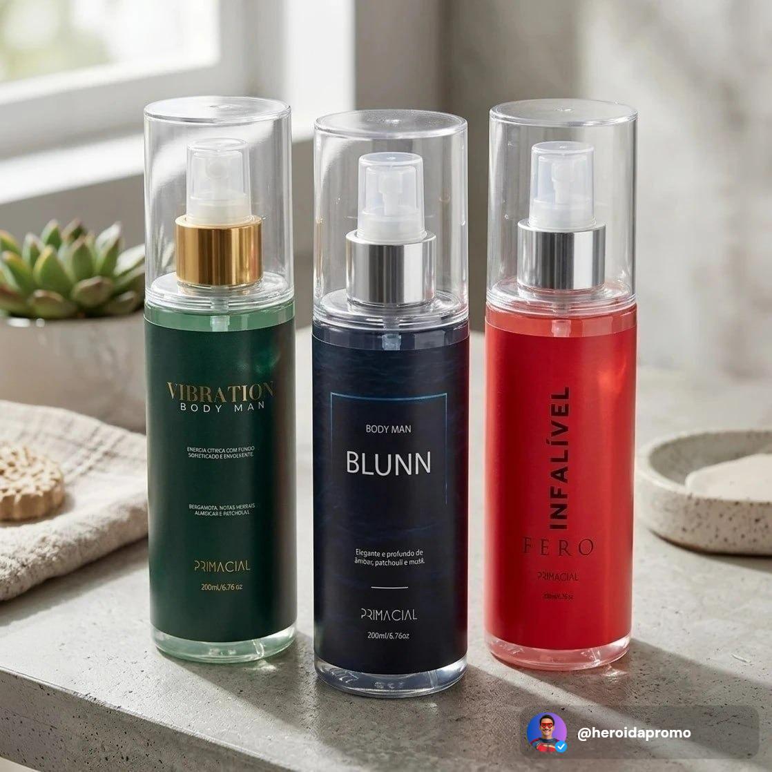 Kit Body Splash Vibration, Blunn e Infalivel Fero